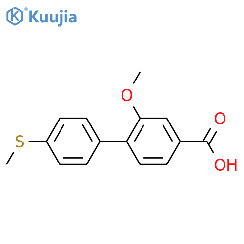 3-Methoxy-4-(4-methylsulfanylphenyl)benzoic acid structure