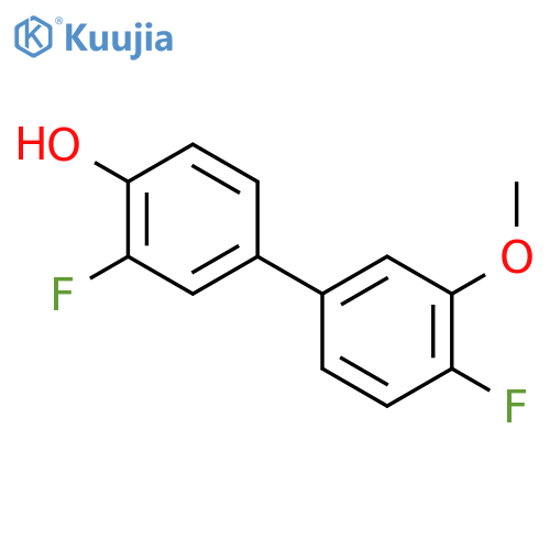 2-fluoro-4-(4-fluoro-3-methoxyphenyl)phenol structure