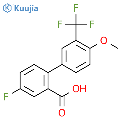 5-Fluoro-2-(4-methoxy-3-trifluoromethylphenyl)benzoic acid structure