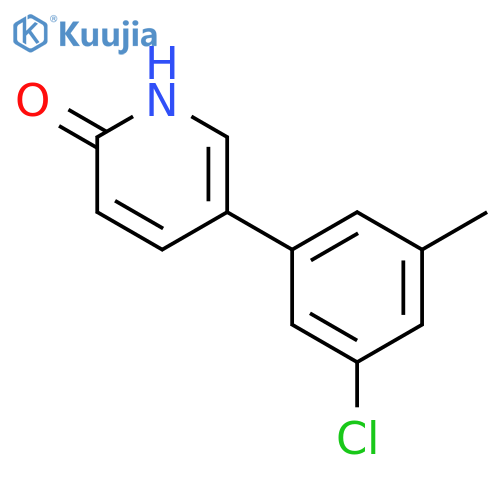 5-(3-Chloro-5-methylphenyl)-2-hydroxypyridine structure