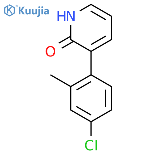 3-(4-Chloro-2-methylphenyl)-2-hydroxypyridine structure