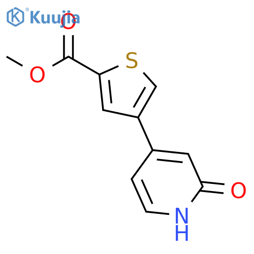 2-Hydroxy-4-[5-(methoxycarbonyl)thiophen-3-YL]pyridine structure