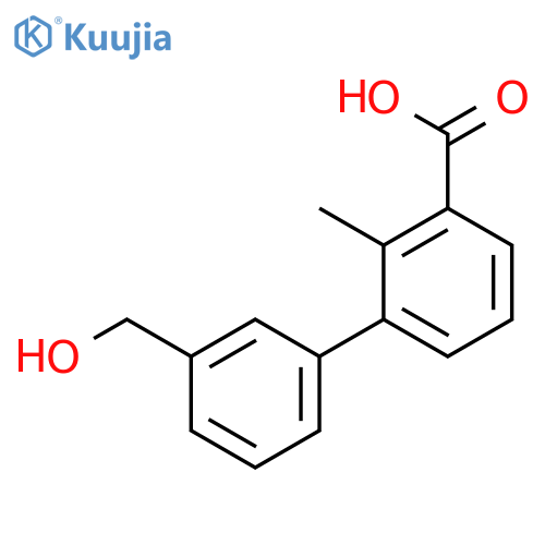 3-(3-Hydroxymethylphenyl)-2-methylbenzoic acid structure