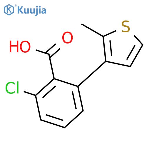 6-Chloro-2-(2-methylthiophenyl)benzoic acid structure