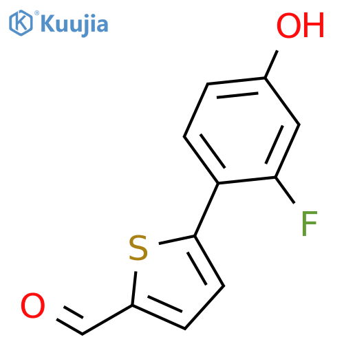 5-(2-Fluoro-4-hydroxyphenyl)thiophene-2-carbaldehyde structure