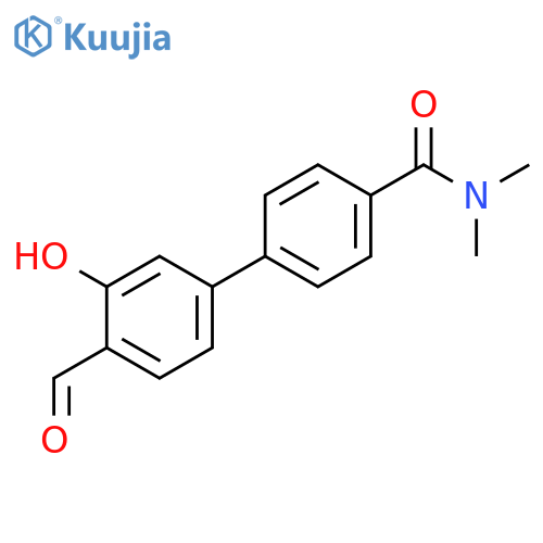 5-[4-(N,N-Dimethylaminocarbonyl)phenyl]-2-formylphenol structure