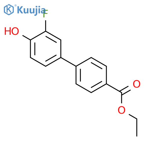 4-(4-Ethoxycarbonylphenyl)-2-fluorophenol structure