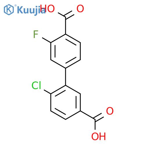 3-(4-Carboxy-3-fluorophenyl)-4-chlorobenzoic acid structure