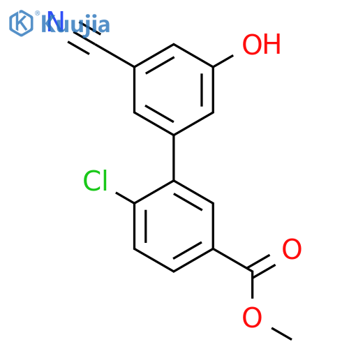 5-(2-Chloro-5-methoxycarbonylphenyl)-3-cyanophenol structure