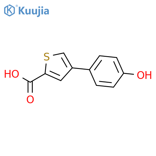 4-(4-hydroxyphenyl)thiophene-2-carboxylic acid structure