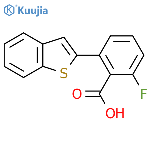2-(1-Benzothiophen-2-yl)-6-fluorobenzoic acid structure