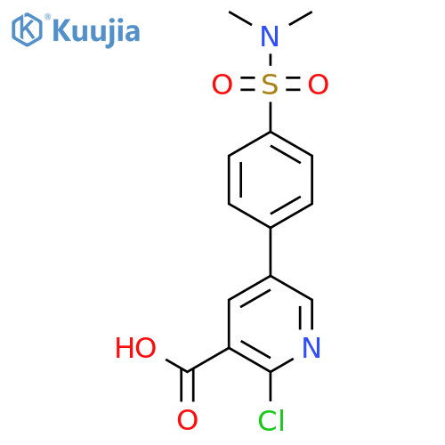 2-Chloro-5-(4-N,N-dimethylsulfamoylphenyl)nicotinic acid structure