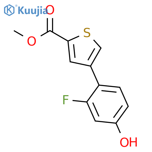 Methyl 4-(2-fluoro-4-hydroxyphenyl)thiophene-2-carboxylate structure