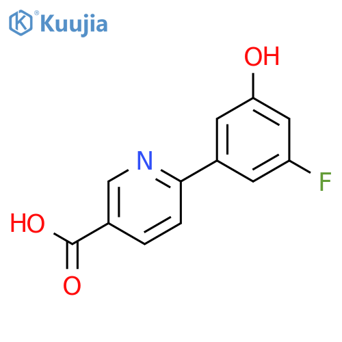 6-(3-Fluoro-5-hydroxyphenyl)nicotinic acid structure
