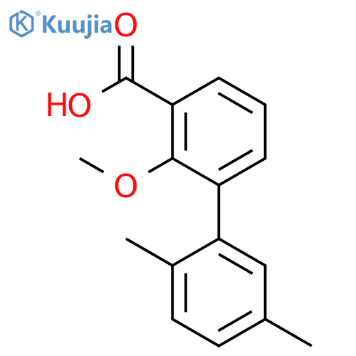 3-(2,5-Dimethylphenyl)-2-methoxybenzoic acid structure