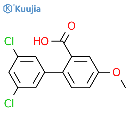 2-(3,5-Dichlorophenyl)-5-methoxybenzoic acid structure