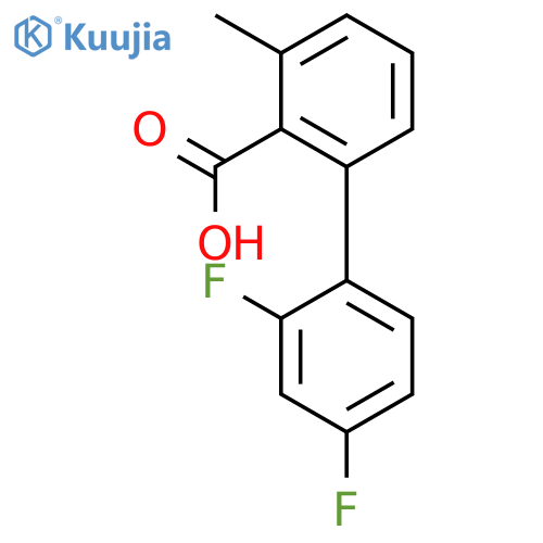 2-(2,4-Difluorophenyl)-6-methylbenzoic acid structure