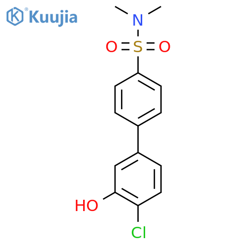 2-Chloro-5-(4-N,N-dimethylsulfamoylphenyl)phenol structure