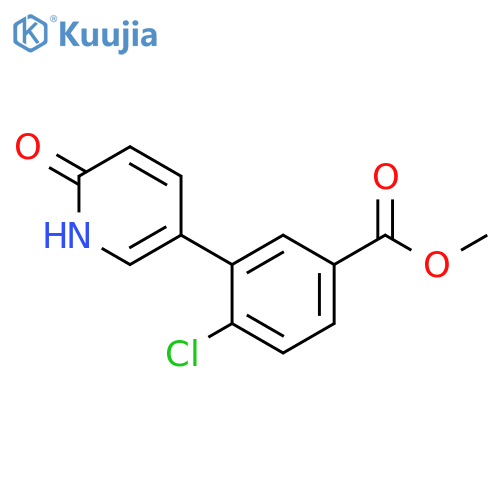 5-(2-Chloro-5-methoxycarbonylphenyl)-2-hydroxypyridine structure