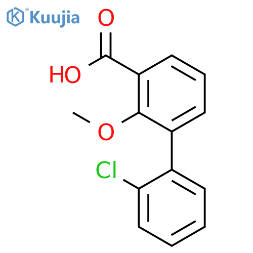 3-(2-Chlorophenyl)-2-methoxybenzoic acid structure