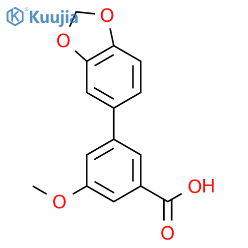 5-Methoxy-3-(3,4-methylenedioxyphenyl)benzoic acid structure