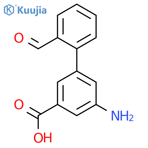 3-Amino-5-(2-formylphenyl)benzoic acid structure