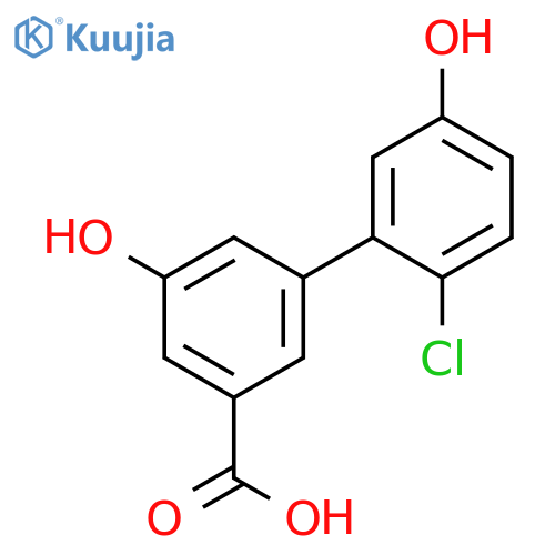 3-(2-Chloro-5-hydroxyphenyl)-5-hydroxybenzoic acid structure