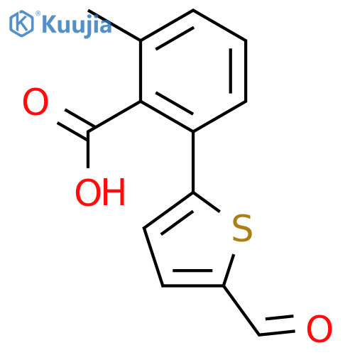 2-(5-Formylthiophen-2-YL)-6-methylbenzoic acid structure