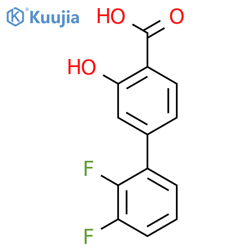 4-(2,3-Difluorophenyl)-2-hydroxybenzoic acid structure