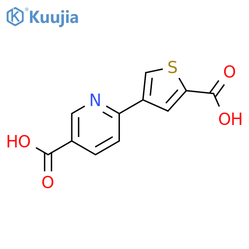 6-(2-Carboxythiophene-4-YL)nicotinic acid structure