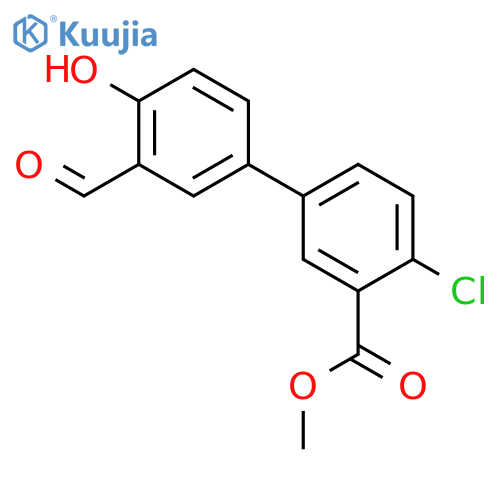 4-(4-Chloro-3-methoxycarbonylphenyl)-2-formylphenol structure