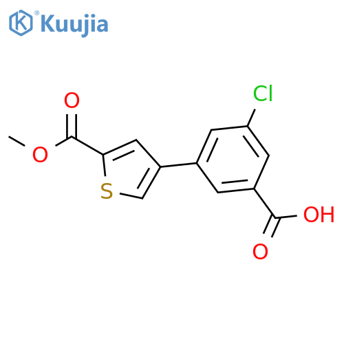 5-Chloro-3-[5-(methoxycarbonyl)thiophen-3-YL]benzoic acid structure