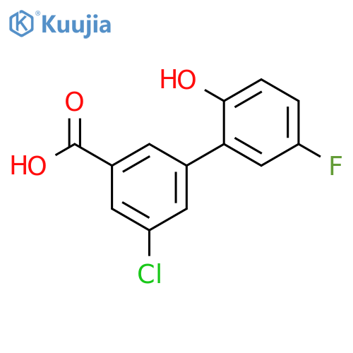 5-Chloro-3-(5-fluoro-2-hydroxyphenyl)benzoic acid structure