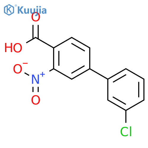 4-(3-Chlorophenyl)-2-nitrobenzoic acid structure