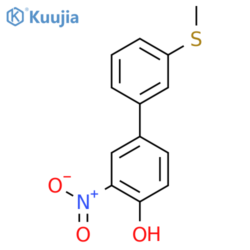 4-(3-Methylthiophenyl)-2-nitrophenol structure