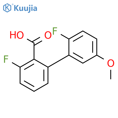 6-Fluoro-2-(2-fluoro-5-methoxyphenyl)benzoic acid structure