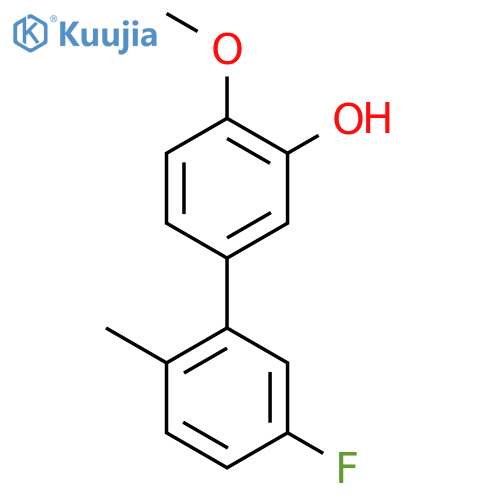 5-(5-Fluoro-2-methylphenyl)-2-methoxyphenol structure