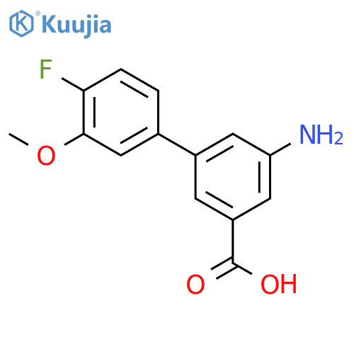 3-Amino-5-(4-fluoro-3-methoxyphenyl)benzoic acid structure