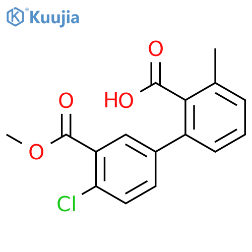 2-(4-chloro-3-methoxycarbonylphenyl)-6-methylbenzoic Acid structure