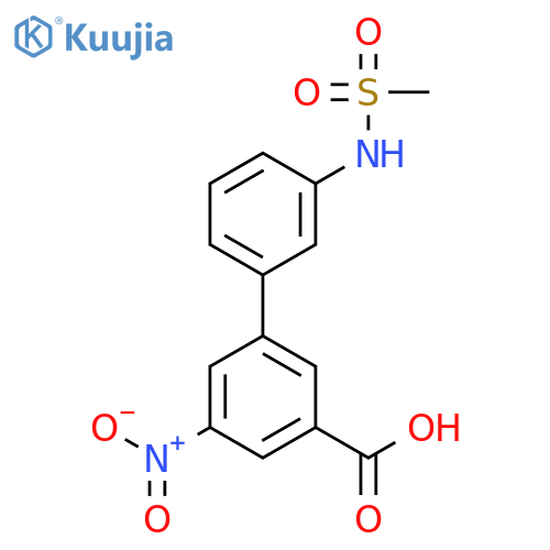 3-(3-Methylsulfonylaminophenyl)-5-nitrobenzoic acid structure