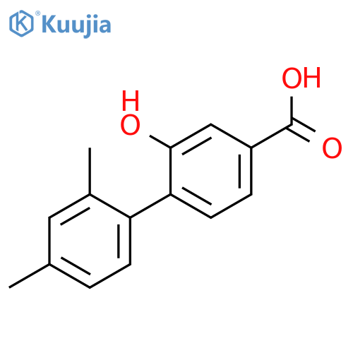 4-(2,4-Dimethylphenyl)-3-hydroxybenzoic acid structure
