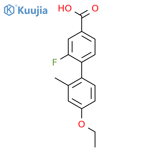 4-(4-Ethoxy-2-methylphenyl)-3-fluorobenzoic acid structure