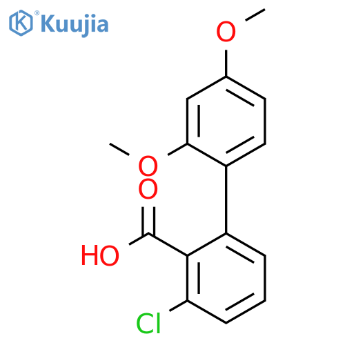 6-Chloro-2-(2,4-dimethoxyphenyl)benzoic acid structure