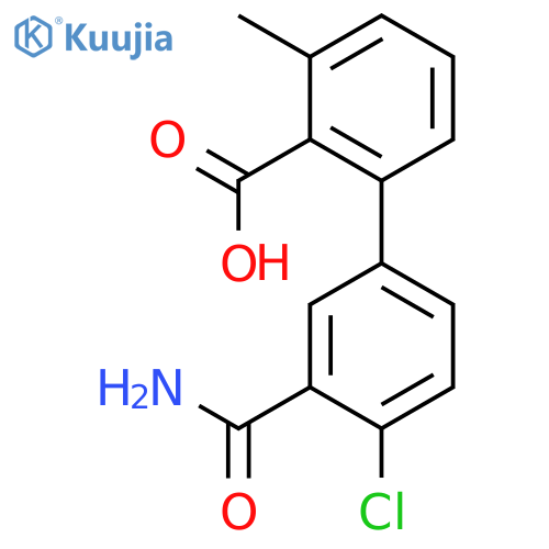 2-(3-Carbamoyl-4-chlorophenyl)-6-methylbenzoic acid structure