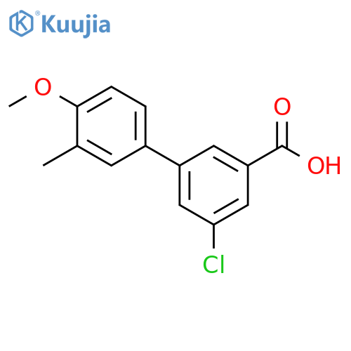 [1,1'-Biphenyl]-3-carboxylic acid, 5-chloro-4'-methoxy-3'-methyl- structure