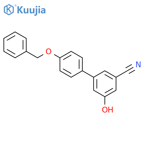 [1,1'-Biphenyl]-3-carbonitrile, 5-hydroxy-4'-(phenylmethoxy)- structure