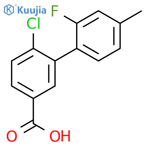 4-Chloro-3-(2-fluoro-4-methylphenyl)benzoic acid structure