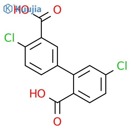 2-(3-Carboxy-4-chlorophenyl)-4-chlorobenzoic acid structure