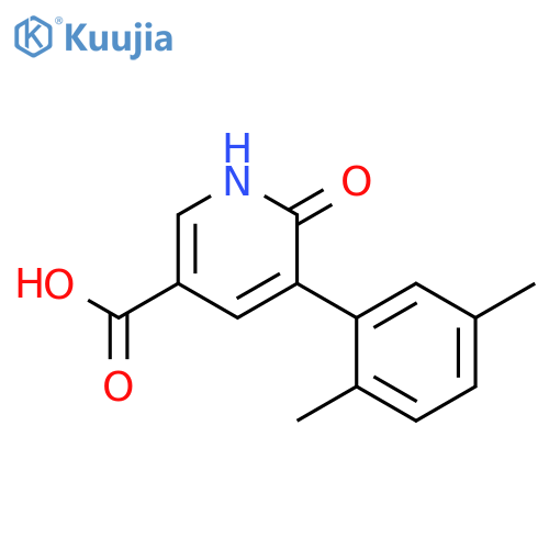 5-(2,5-Dimethylphenyl)-6-hydroxynicotinic acid structure