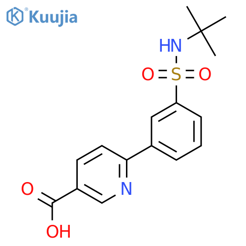 6-(3-t-Butylsulfamoylphenyl)nicotinic acid structure